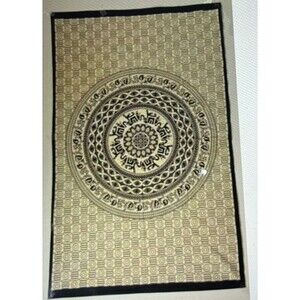 Pottery Barn Wall Art Elephant Tapestry Hand Made Screen Print 80 x 50"